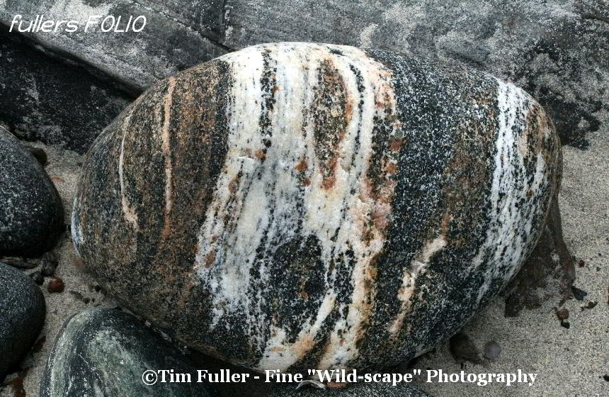 Igneous rock on Uist sea shore
